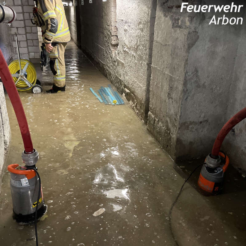 Feuerwehr Arbon - Wasser in Keller